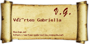 Vértes Gabriella névjegykártya
